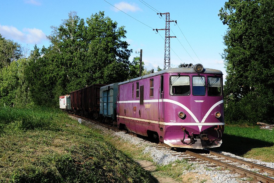 2020.08.27 JHMD T47.019 Jindřichův Hradec - Nová Bystřice Güterverkehr Rollbock (11)